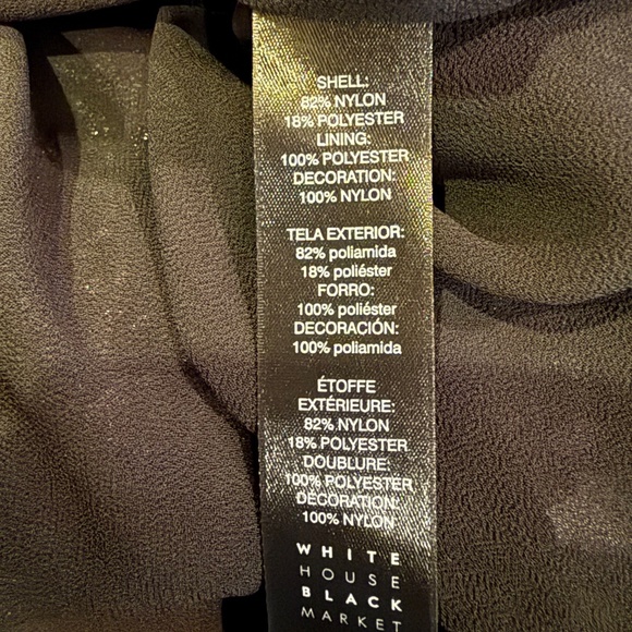 This is a new (with tags) beautiful black and rose gold blouse, size 4, WHBM - Picture 8 of 9